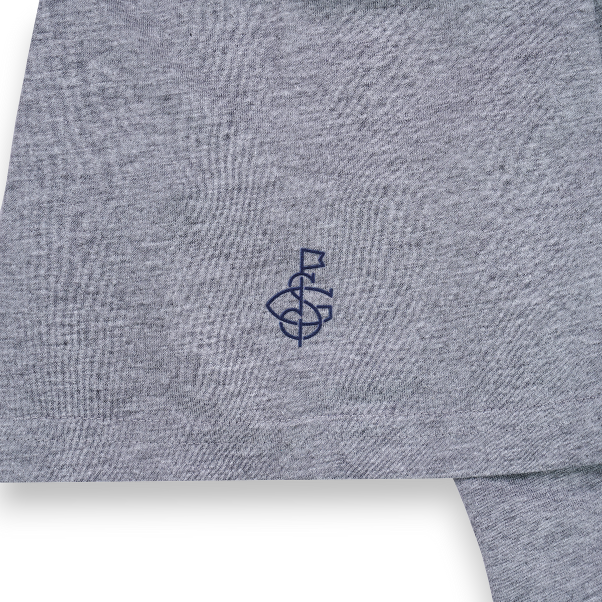 Seamus Goat T-Shirt - Navy on Grey