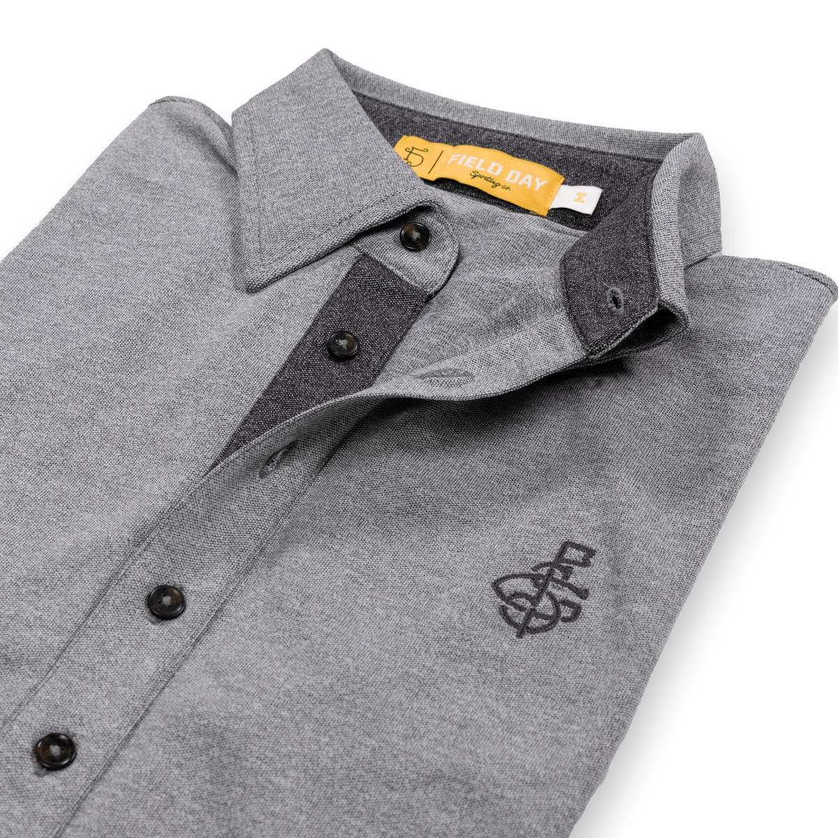 Seamus x Field Day Ford 5 Button Polo - Grey
