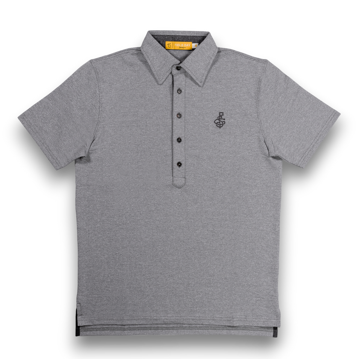 Seamus x Field Day Ford 5 Button Polo - Grey